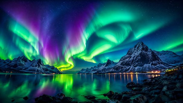 Nordlys, Natthimmel, Stjernehimmel