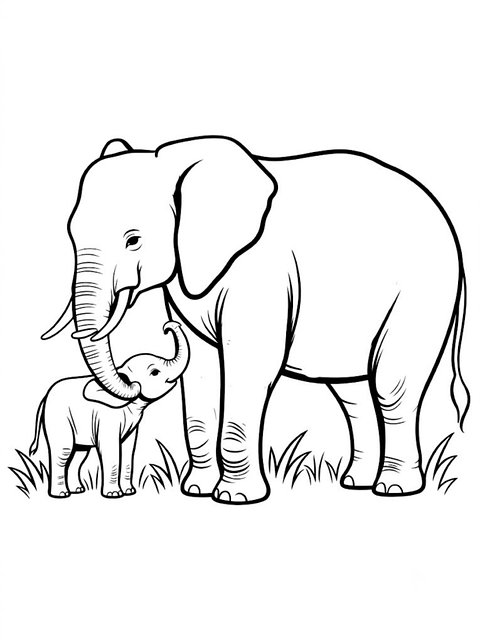 Elefant, Kalv, Mor, Kjærlighet, Kose
