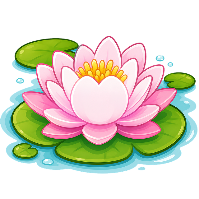 Free lotus waterlily flower illustration