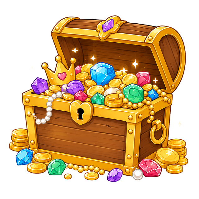 Free animated treasure chest illustration