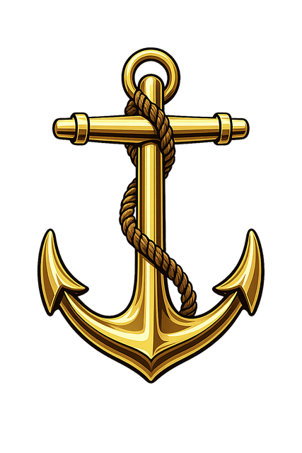 Free anchor nautical anchor gold vector