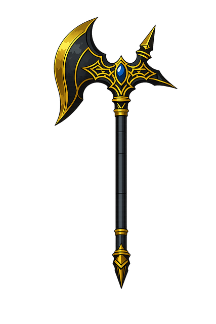 Free fantasy axe battle axe medieval weapon vector