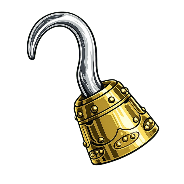 Free pirate hook hook hand prosthetic hook illustration