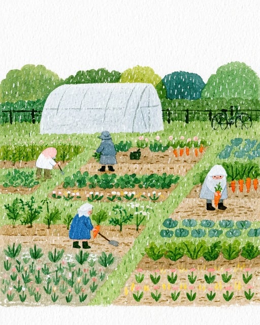 Free garden allotment person illustration