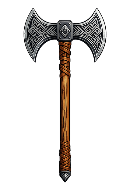 Free battle axe double axe fantasy weapon vector