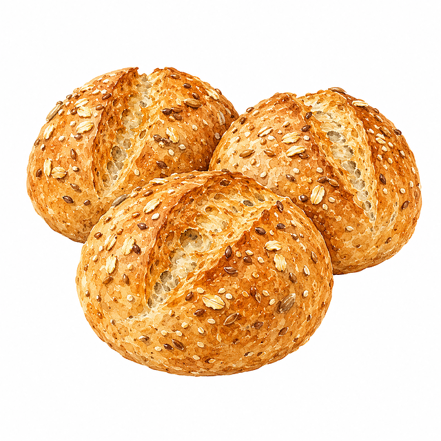Mehrkornbrötchen, Samen, Haferflocken