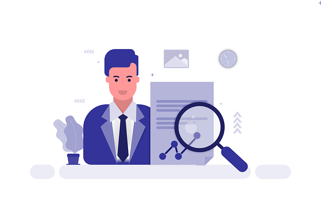 Free businessman analysis document vector