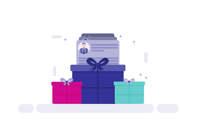 Free gift reward loyalty program vector