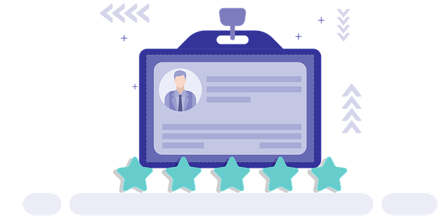 Free id card employee badge rating vector