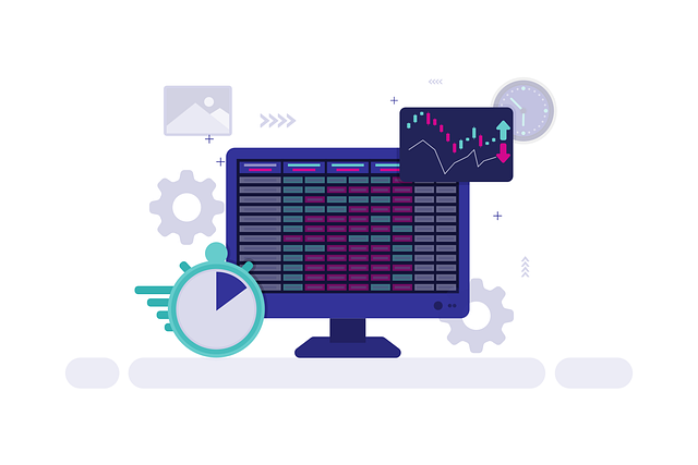 Free stock market trading illustration