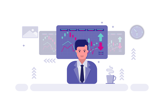 Free businessman stock market trading vector