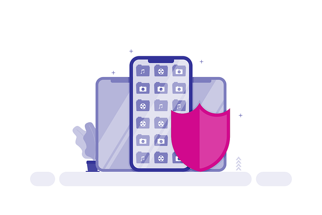 Free smartphone app cybersecurity illustration