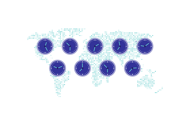Free world map clocks time zones vector