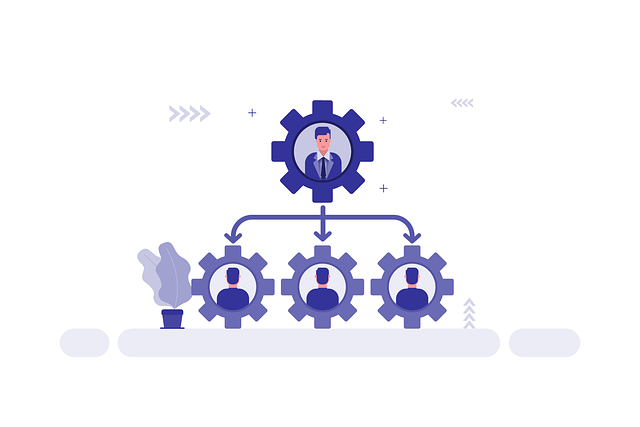 Free leadership teamwork organization illustration