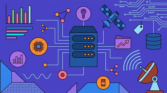 Free technology data servers digital illustration
