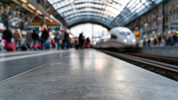 Tren, Stație, Peron, Mișcare, Călătorie