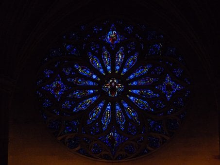 Free Stained Glass Blue photo and picture