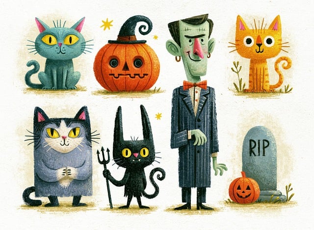 Free Halloween Cat illustration and picture