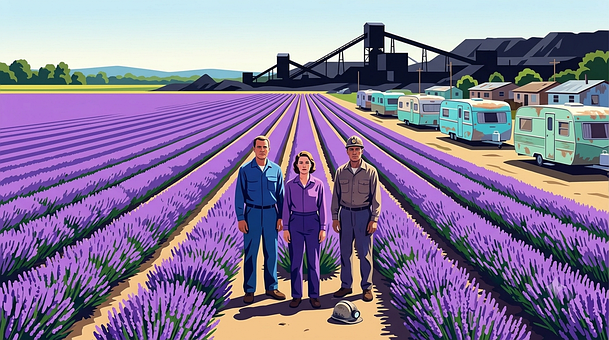 Free Lavender Field illustration and picture