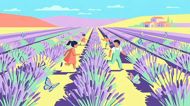Free Children Lavender illustration and picture
