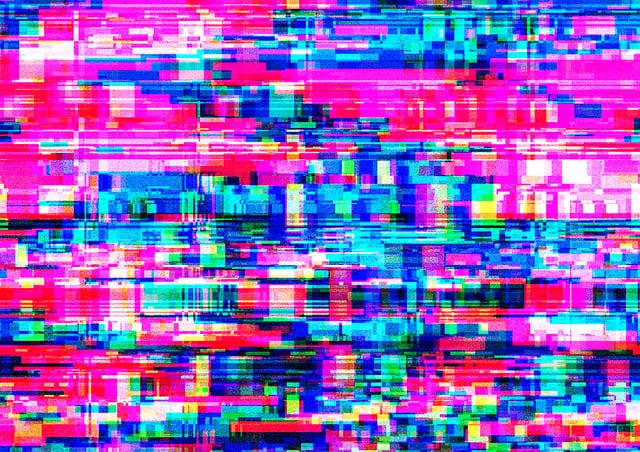 Free glitch cyberpunk static illustration