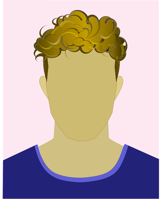 Porträt, Mann, Junge, Lockiges Haar
