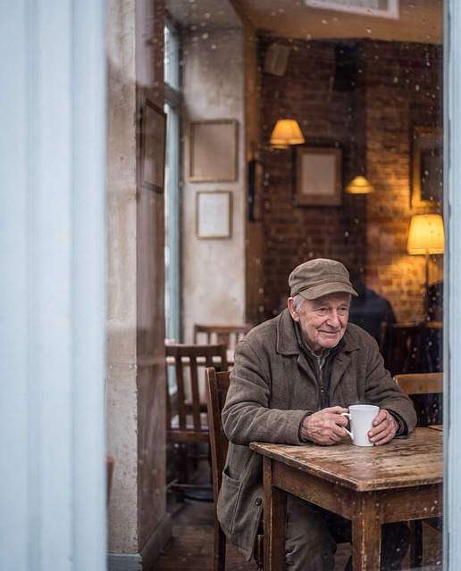 Café, Gammel Mand, Yngling