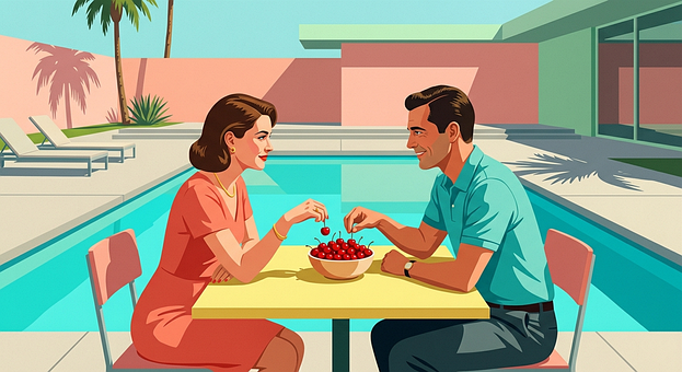 Free Couple Cherries illustration and picture