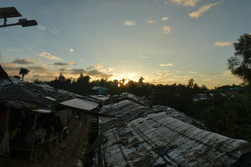 Free Refugee Camp Sunset photo and picture