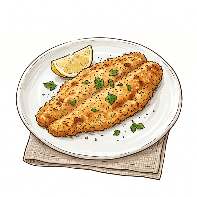 Gebratener Fisch, Zitronenschnitz
