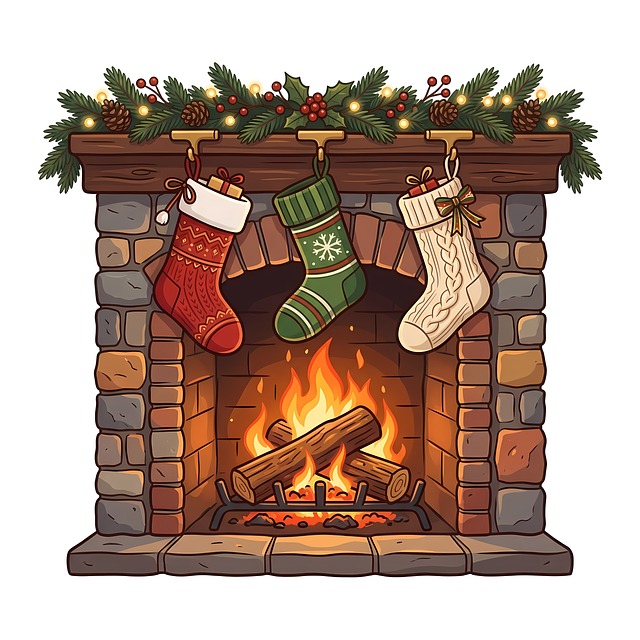Natal, Lareira, Meia, Tijolo