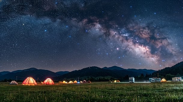 Free Tent Camping illustration and picture