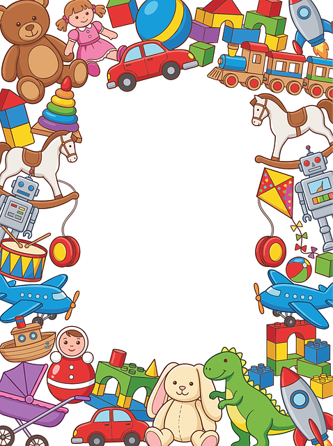 Free toys children's toys cartoon style illustration