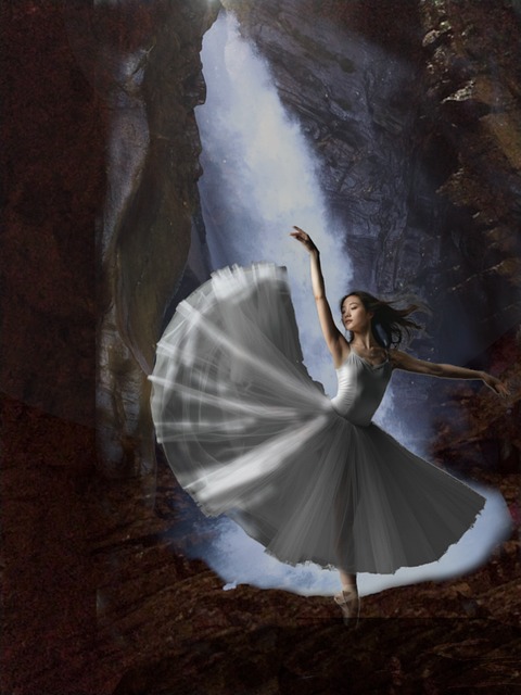 Dança, Bailarina, Cachoeira, Caverna