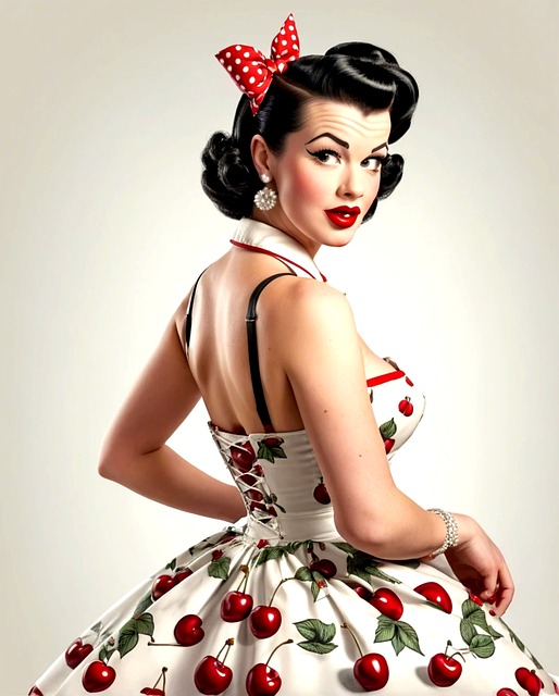 Free Rockabilly Pin-Up illustration and picture