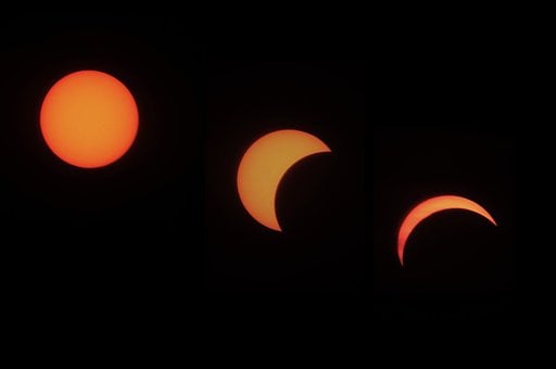 Formørkelse, Sol, Halvmåne, Astronomi