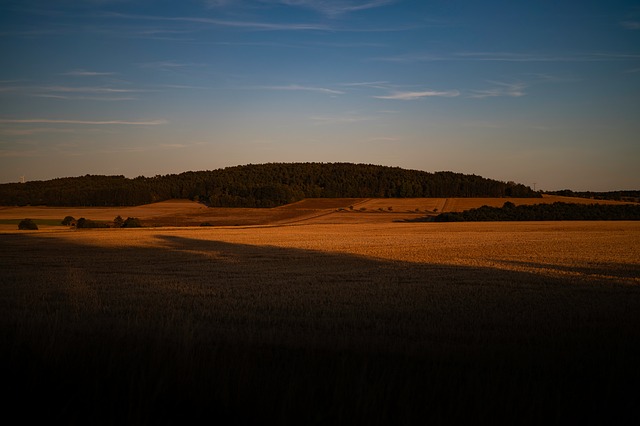 Landskab, Natur, Solnedgang, Mark, Sky