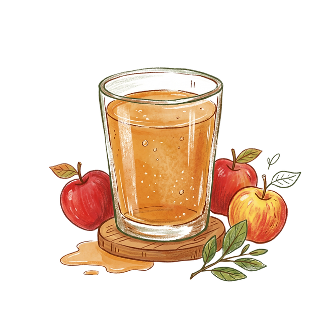 Free apple cider glass illustration