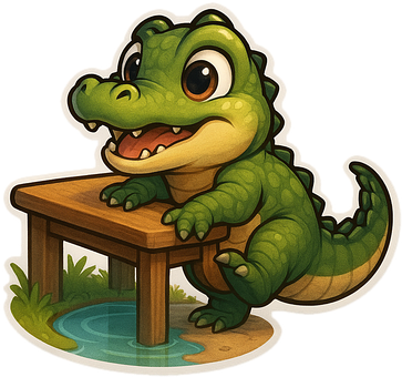 Free Cartoon Crocodile illustration and picture