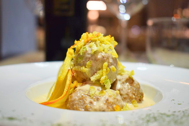 Gehaktballen, Citrusvruchten, Dessert