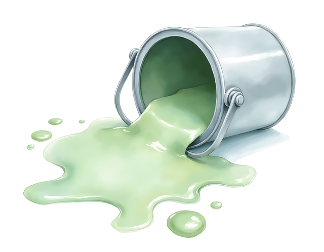 Free paint spill home renovation paint bucket illustration