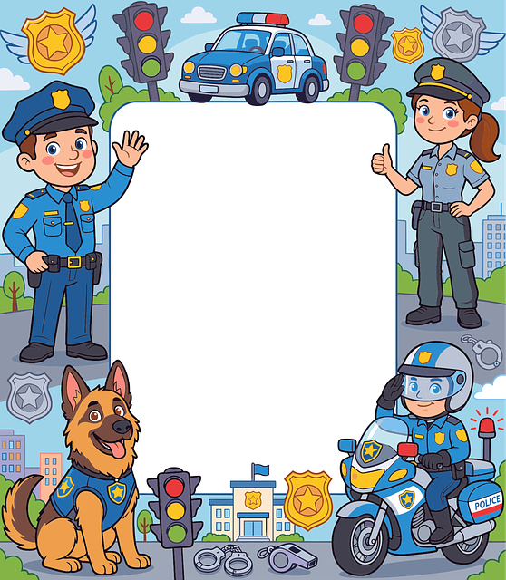 Free police cartoon character children illustration vector