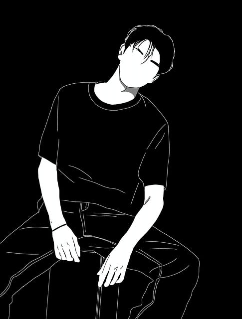 Free Man Sitting illustration and picture