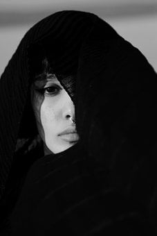 Beauty, Black And White, Face, Woman
