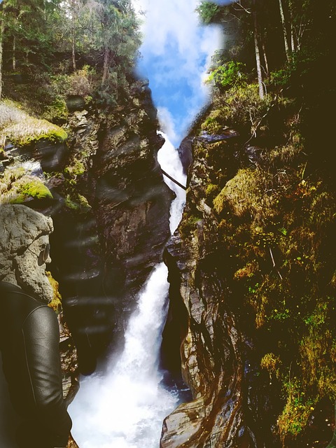 Cascata, Floresta, Natureza, Escultura