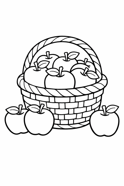 Free Apples Basket illustration and picture