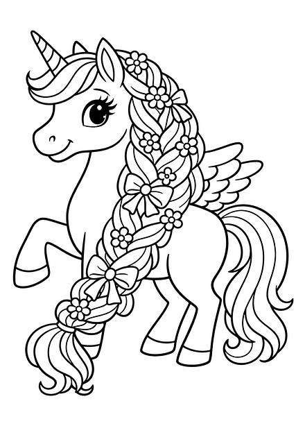 Free Unicorn Cartoon illustration and picture