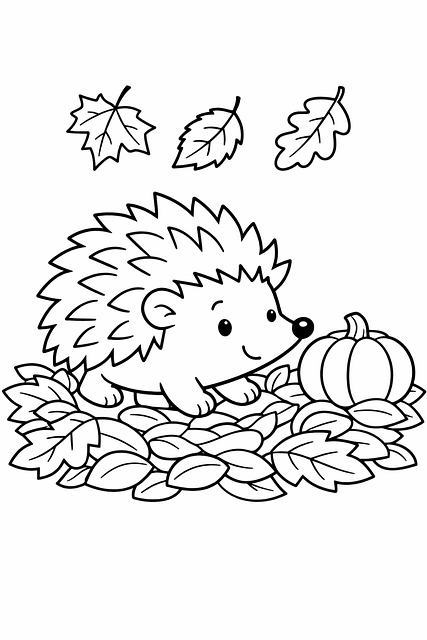 Egel, Pompoen, Herfst, Bladeren