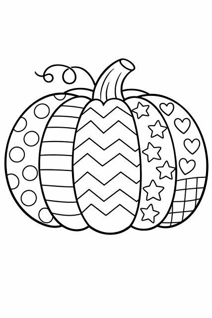 Pompoen, Kleurboek, Tekening, Herfst