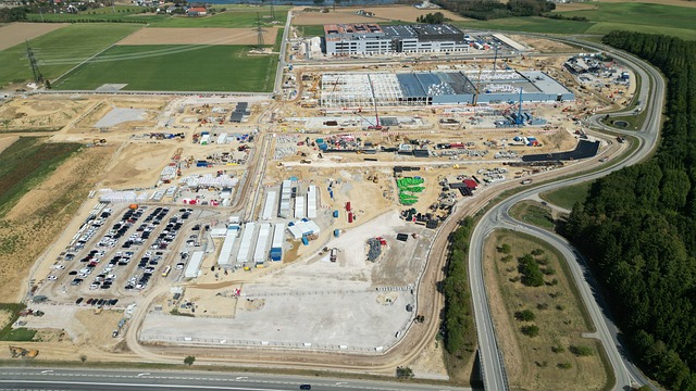 Free Construction Site Aerial View photo and picture